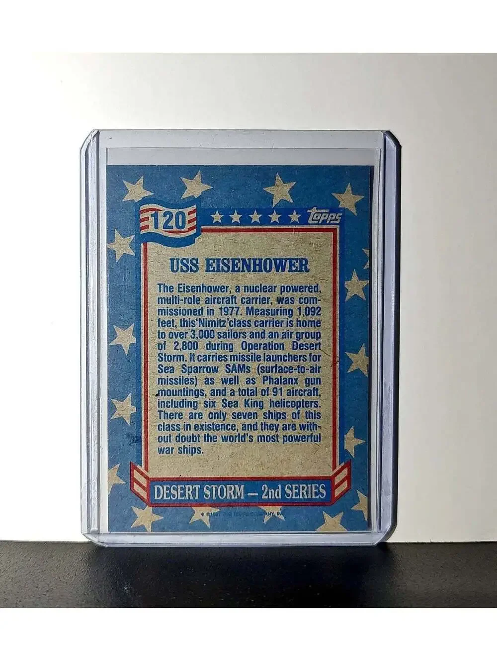 USS Dwight D. Eisenhower 1991 Topps Desert Storm #120 Card